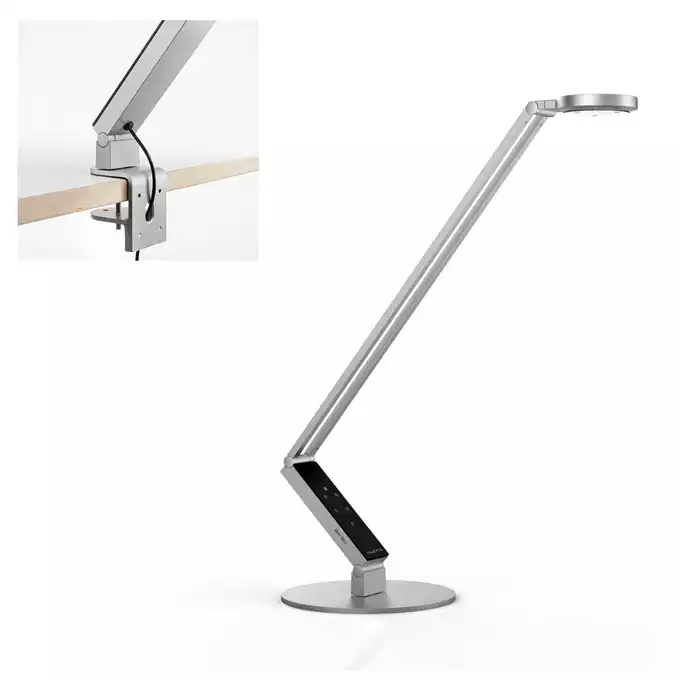 Lampa stołowa LUCTRA  PRO 2 RADIAL CLAMP, SREBRNA