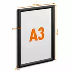 Aluminiowa rama zatrzaskowa A3, czarny