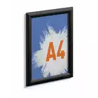 Aluminiowa rama zatrzaskowa A4, czarny