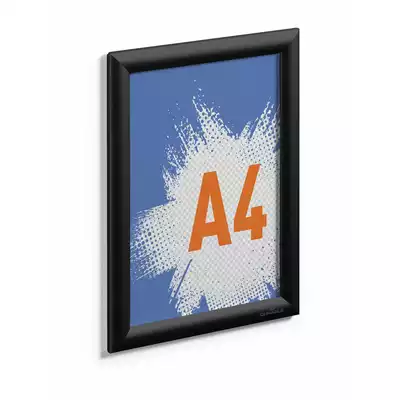 Aluminiowa rama zatrzaskowa A4, czarny