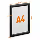 Aluminiowa rama zatrzaskowa A4, czarny
