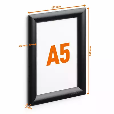 Aluminiowa rama zatrzaskowa A5, czarny