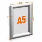 Aluminiowa rama zatrzaskowa A5, srebrny