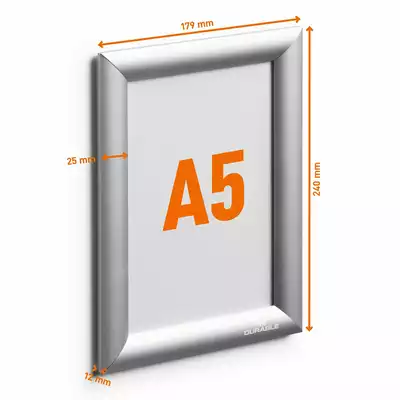 Aluminiowa rama zatrzaskowa A5, srebrny