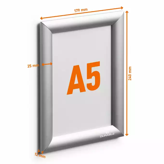 Aluminiowa rama zatrzaskowa A5, srebrny