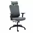 FOTEL ERGONOMICZNY ERGOBIT Z ZAGŁÓWKIEM TKANINA SZARY
