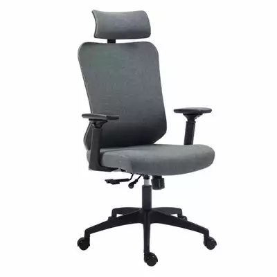 FOTEL ERGONOMICZNY ERGOBIT Z ZAGŁÓWKIEM TKANINA SZARY