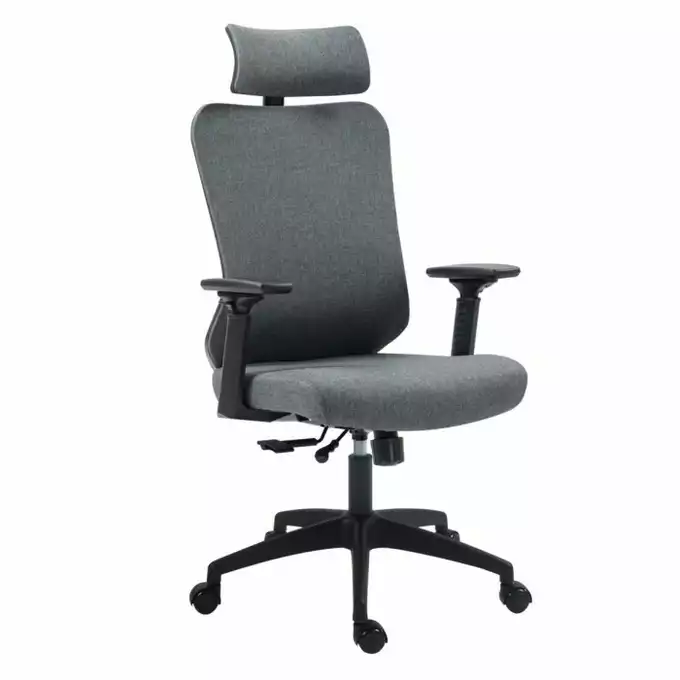 FOTEL ERGONOMICZNY ERGOBIT Z ZAGŁÓWKIEM TKANINA SZARY
