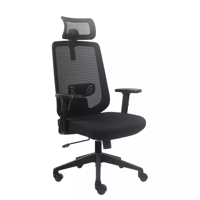 FOTEL ERGONOMICZNY FACTOR, CZARNY