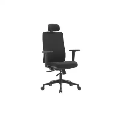 FOTEL ERGONOMICZNY POPSTAR LUX HR, TKANINA CZARNA