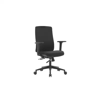 FOTEL ERGONOMICZNY POPSTAR LUX, TKANINA CZARNA