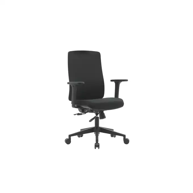 FOTEL ERGONOMICZNY POPSTAR LUX, TKANINA CZARNA