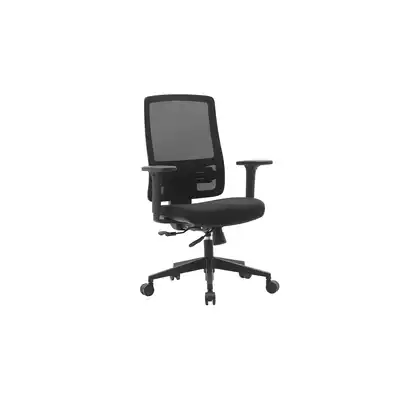 FOTEL ERGONOMICZNY POPSTAR MESH LUX, CZARNY