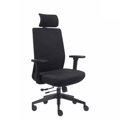 FOTEL ERGONOMICZNY PROSPERO TKANINA, CZARNY