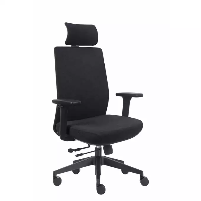 FOTEL ERGONOMICZNY PROSPERO TKANINA, CZARNY