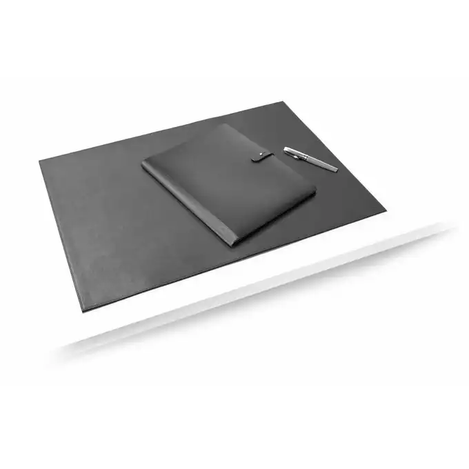 Podkład na biurko 650x450 mm ze skóry, grafitowy