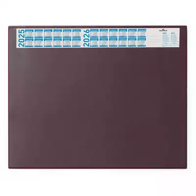 Podkład na biurko 650x520 mm z kalendarzem i przezroczystą nakładką, czerwony