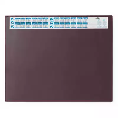 Podkład na biurko 650x520 mm z kalendarzem i przezroczystą nakładką, czerwony