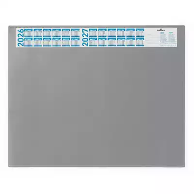 Podkład na biurko 650x520 mm z kalendarzem i przezroczystą nakładką, szary