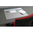 Podkład na biurko 650x520 mm z kalendarzem i przezroczystą nakładką, szary