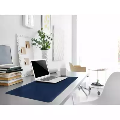 Podkład na biurko 650x520 mm z wyprofilowanymi krawędziami, granatowy