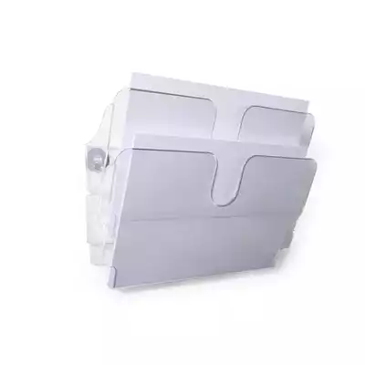 Pojemnik na ulotki FLEXIPLUS 2 A4 poziomy, magnetyczny, przezroczysty