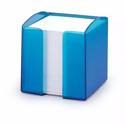 Pojemnik z karteczkami TREND DURABLE, niebieski przezroczysty