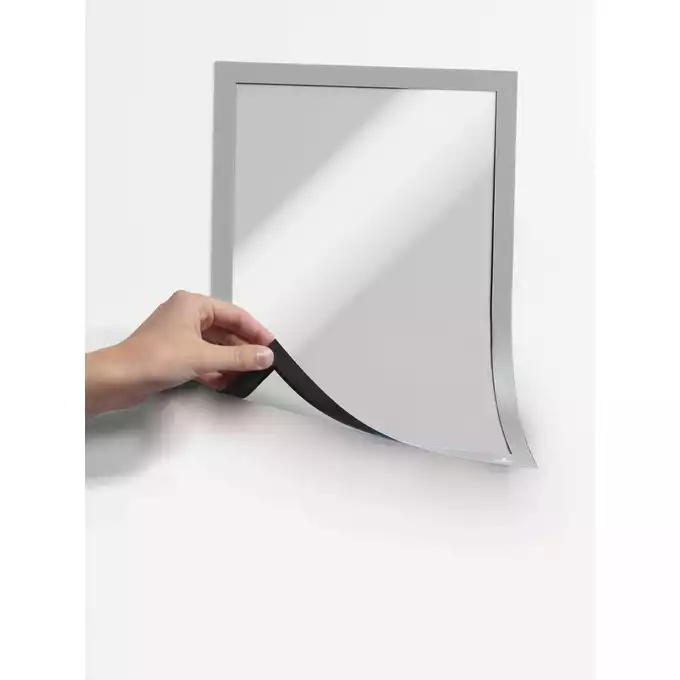 Ramka informacyjna DURAFRAME® MAGNETIC A4, srebrny, op. 5 szt.