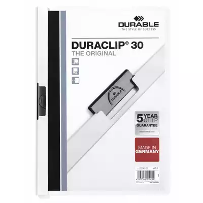 Skoroszyt zaciskowy DURACLIP® 30 A4, biały