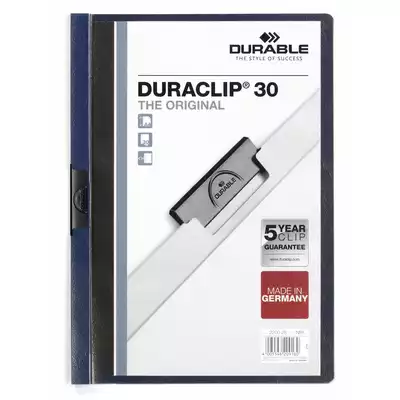 Skoroszyt zaciskowy DURACLIP® 30 A4, ciemny granatowy