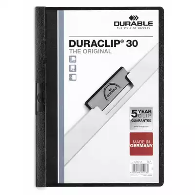 Skoroszyt zaciskowy DURACLIP® 30 A4, czarny