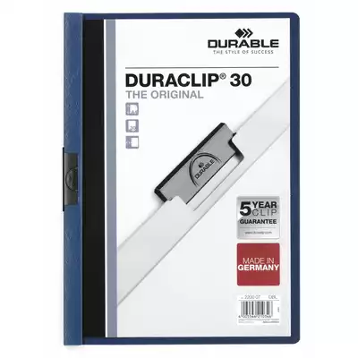 Skoroszyt zaciskowy DURACLIP® 30 A4, granatowy