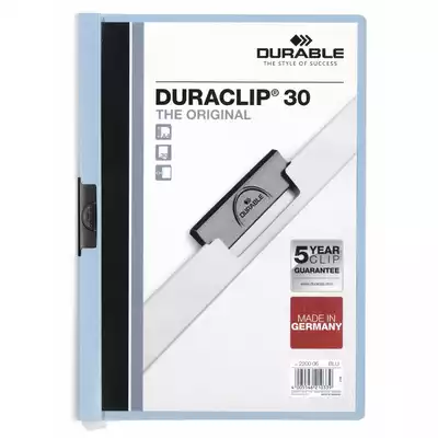Skoroszyt zaciskowy DURACLIP® 30 A4, niebieski
