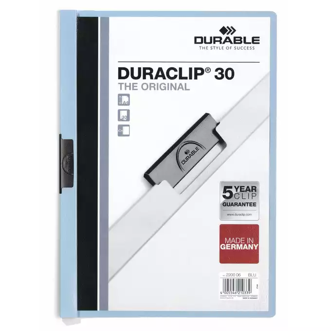Skoroszyt zaciskowy DURACLIP® 30 A4, niebieski