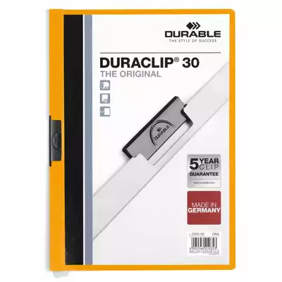Skoroszyt zaciskowy DURACLIP® 30 A4, pomarańczowy