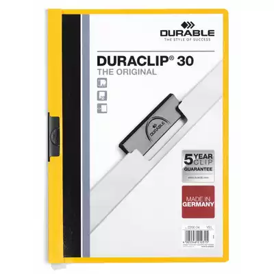 Skoroszyt zaciskowy DURACLIP® 30 A4, żółty