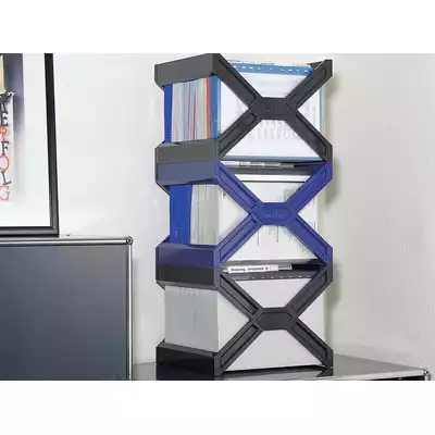 Stojak na teczki zawieszkowe CARRY&amp;#x00AE; PLUS A4, niebieski