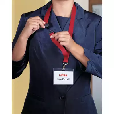 Taśma tekstylna 20 z karabińczykiem, czerwony