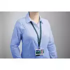 Taśma tekstylna SOFT COLOUR 15 z szerokim karabińczykiem, ciemnozielony