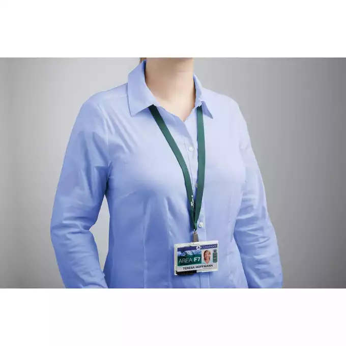 Taśma tekstylna SOFT COLOUR 15 z szerokim karabińczykiem, ciemnozielony
