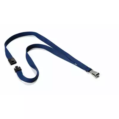 Taśma tekstylna SOFT COLOUR 15 z szerokim karabińczykiem, ciemny granatowy