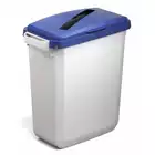 Uchylna pokrywa do pojemnika DURABIN® 60L prostokątna z otworem, niebieski