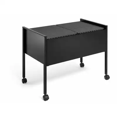 Wózek na teczki zawieszkowe ECONOMY DUO 100 A4, czarny