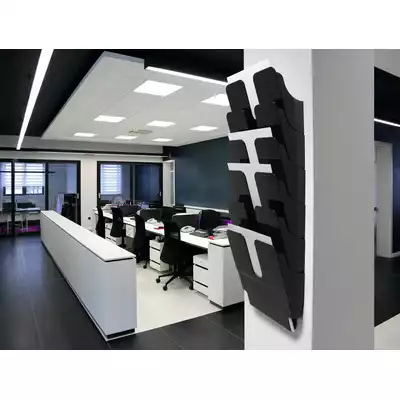Zestaw 6 pionowych pojemników na dokumenty FLEXIPLUS A4 DURABLE, czarny
