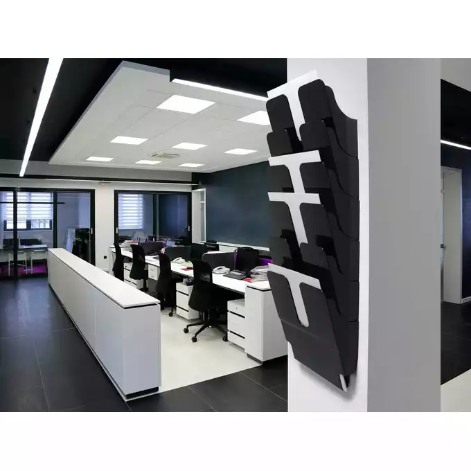 Zestaw 6 pionowych pojemników na dokumenty FLEXIPLUS A4 DURABLE, czarny