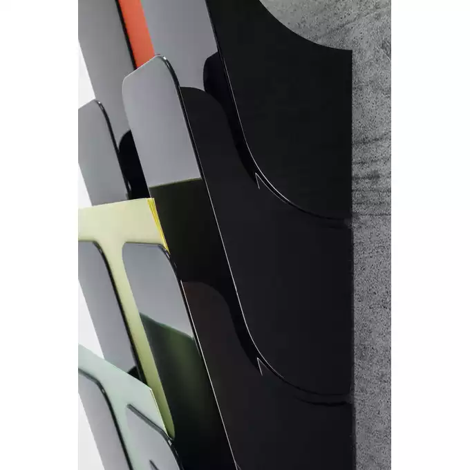Zestaw 6 pionowych pojemników na dokumenty FLEXIPLUS A4 DURABLE, czarny