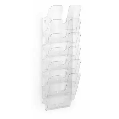 Zestaw 6 pionowych pojemników na dokumenty FLEXIPLUS A4 DURABLE, przezroczysty