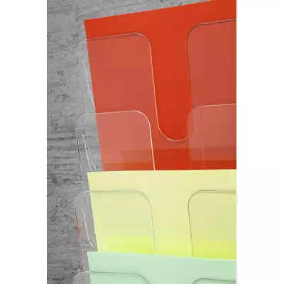Zestaw 6 pionowych pojemników na dokumenty FLEXIPLUS A4 DURABLE, przezroczysty