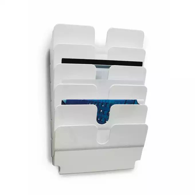 Zestaw 6 poziomych pojemników na dokumenty FLEXIPLUS A4 DURABLE, biały