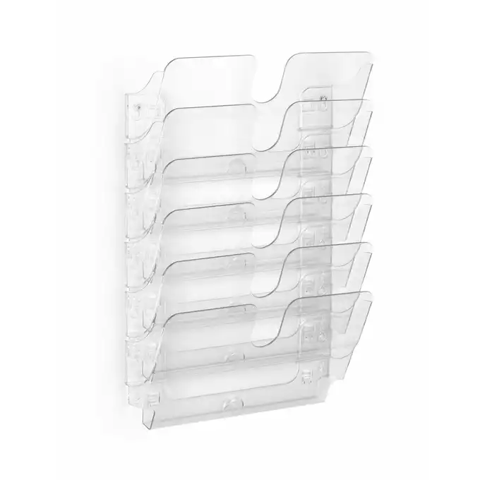 Zestaw 6 poziomych pojemników na dokumenty FLEXIPLUS A4 DURABLE, przezroczysty